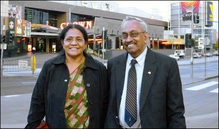 Mr. Joseph Pararajasingham with his wife Mrs. Sugunam  Pararajasingam