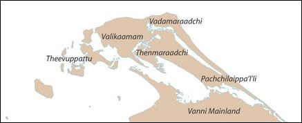 Traditional regions of the Jaffna peninsula
