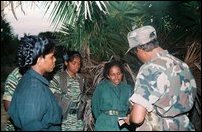 Col. Vithusha and Col. Thurka with Col. Balraj