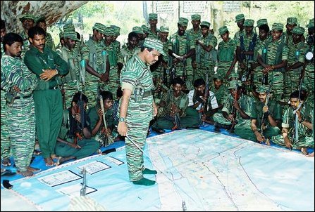 Balraj explaining the plan for counter offensive in Jaffna