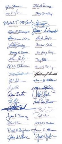 Signatories to the letter 