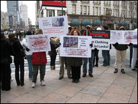 Protesters in New York