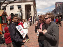 Protesters in Boston