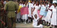 Protest by nurses in Jaffna