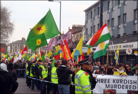 Kurdish protest against French killings