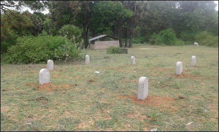 Memorial stones within the Buddha vihara land