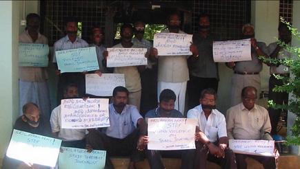 Protests by journalists in Jaffna