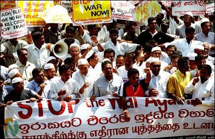Anti US protest, Colombo.