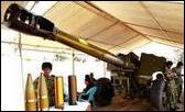 a 152 mm heavy artillery gun captured from the SLA at Elephant Pass