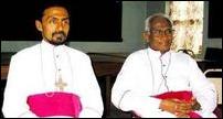 L-R) Bishop of Badulla Diocese Rt Eev Winston Fernando and Bishop of Trincomalee-Batticaloa Dicocese Rt.Rev Dr.Kingsley Swamipillai