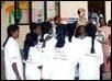 UNICEF Trincomalee zonal head Ms Gabriele Elroy is seen talking MRE child animators