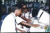 Students at computer training.