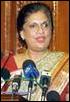 Sri Lanka’s President Chandrika Kumaratunga speaking at the inaugural meeting of the National Advisory Council, 04.10.2004.