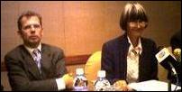 Ms. Calmy Ray and Swiss Ambassador to Sri Lanka (left)