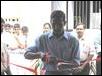 Karaichi district District Secretarty Sothinathan cutting the ribbon