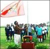 Mr.Elilan hoisting the Thamileelam national flag