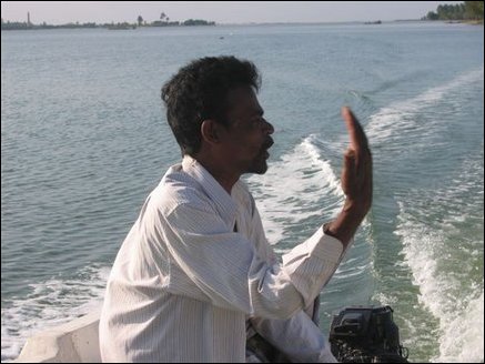 Kandasamy Yogathas explains how Navalady looked beautiful and how prosperous it was before tsunami. He says he knows only fishing and although he is afraid to go out to the sea, he has no other option.