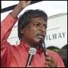 Mr.E.Thambiah, representing People's Campaign Against Upper-Kotmale Project