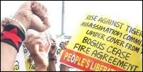 JVP protest