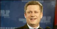 Canada's Conservative leader Stephen Harper