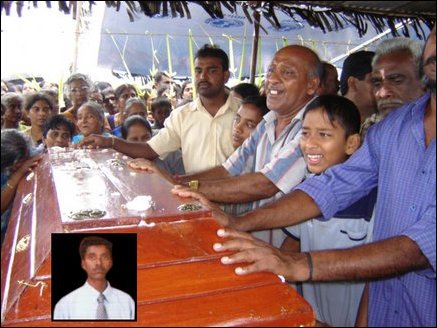 Funeral home of slain student Logithasan Rohanth