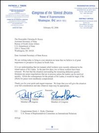 Congressmen's letter