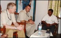 SLMM new chief Mr. Ulf Henricsson meets LTTE Jaffna politcal head Ilamparuthi.