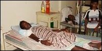 Injured, Jacob Anattan admitted the Kilinochchi District Hospital.