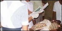 A patient being admitted