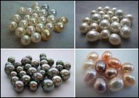 Pearls of different hue