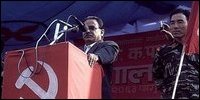 Mr. Prachanda addressing a gathering