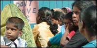 IDPs protest in Vanni