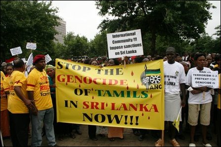 South Africans protest against Tamil genocide