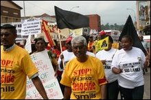 South Africans protest against Tamil genocide