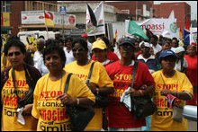 South Africans protest against Tamil genocide