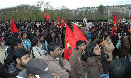Protests in Paris against genocide of Tamils