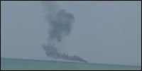Explosion in the sea