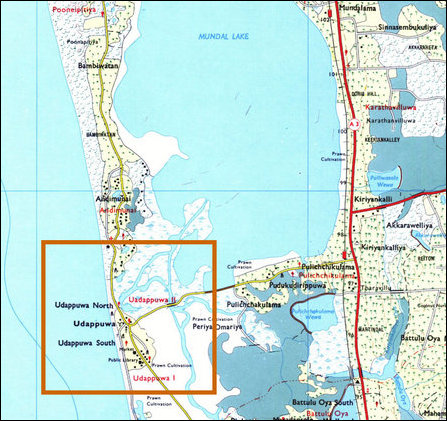 Udappuwa Map
