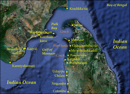 Locations of places mentioned in the column