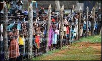 Military supervised internment camp in Vavuniyaa (Photo: The Times, UK)