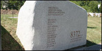 Srebrenica Genocide Stone at Potocari