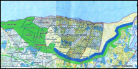 A map revealing the status of mine clearing within the High Security Zone obtained by TamilNet in December 2010