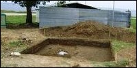 The trench dug in the esplanade near the entrance of Jaffna Fort