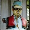 The desecrated statue of MGR
