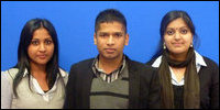 Executives of TGTE-Democrats: Krishanthi Sakthithasan (France), Sasithar Maheswaran (UK) and Vidya Jeyasankar (Germany)