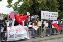 UK Protest against SL Cricket