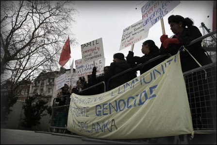 Demonstration in front of US Embassy in UK