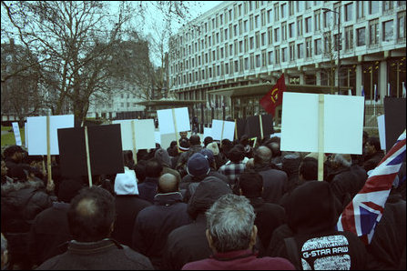 Demonstration in front of US Embassy in UK
