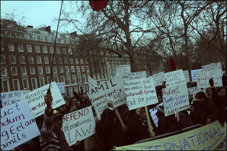 Demonstration in front of US Embassy in UK