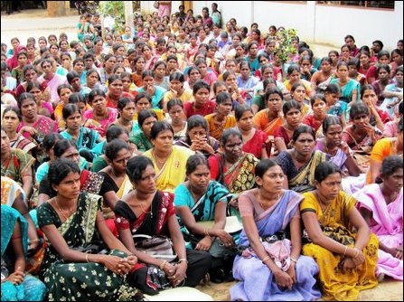 Volunteer teachers protest demanding permanent employment